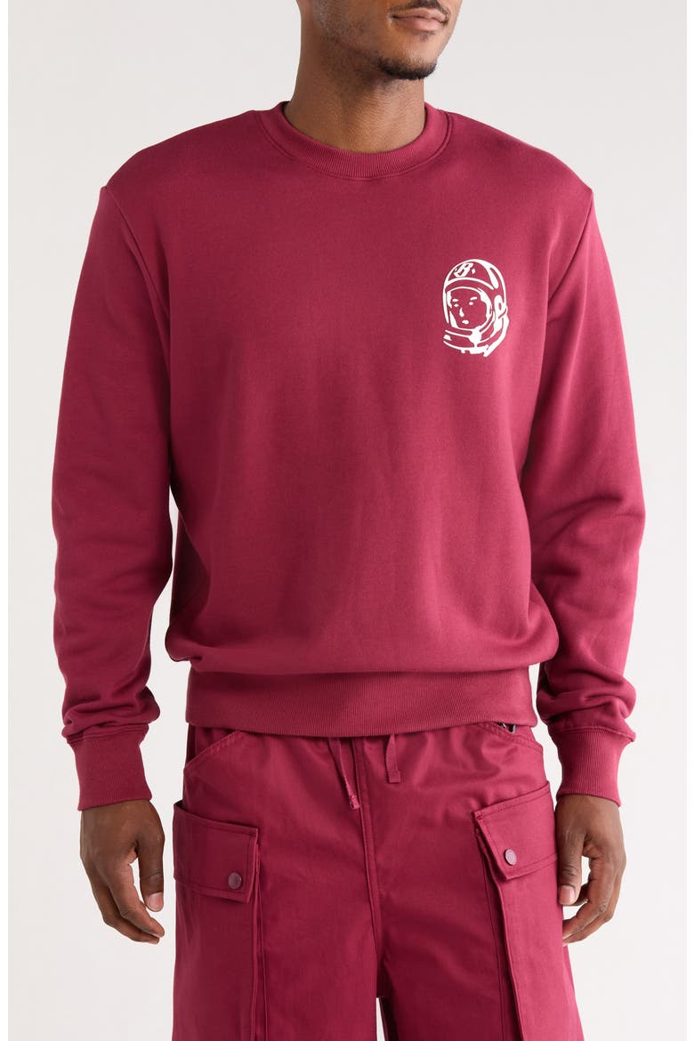 BB Helmet Crewneck Sweatshirt, Main, color, RHODODENDRON