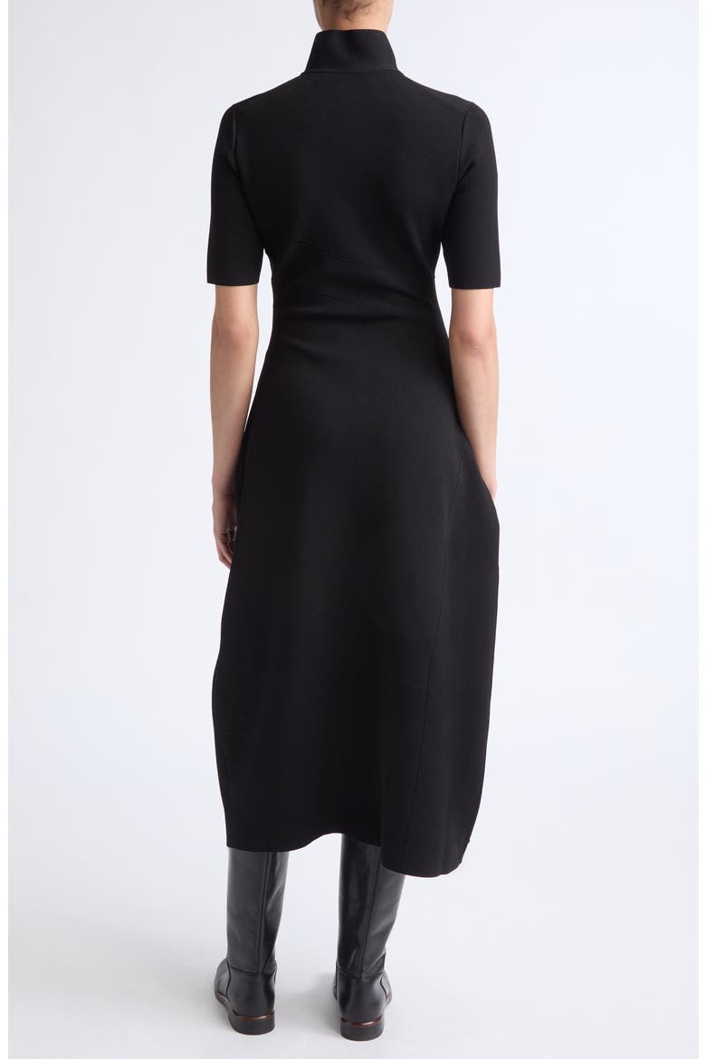 Mathilde Sculpted Sweater Dress, Alternate, color, BLACK