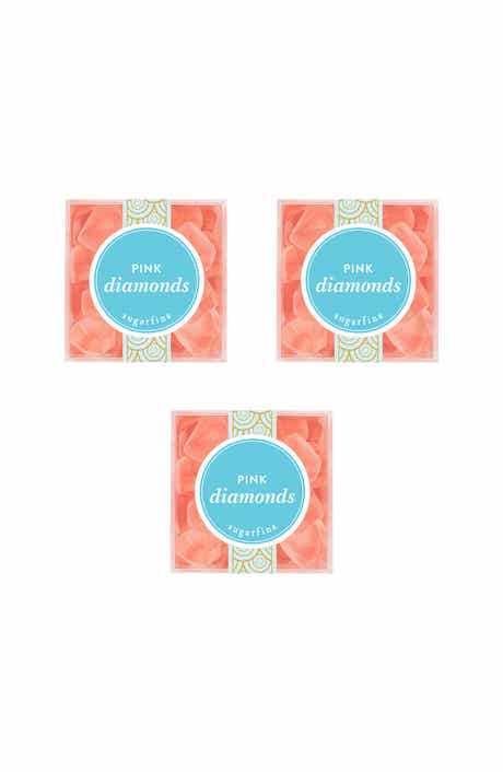sugarfina Pink Diamonds Set of 3 Candy Cubes