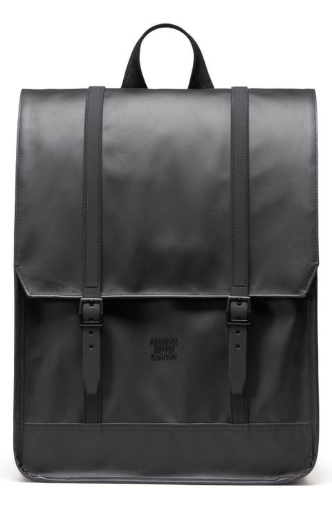 Survey Faux Leather Backpack