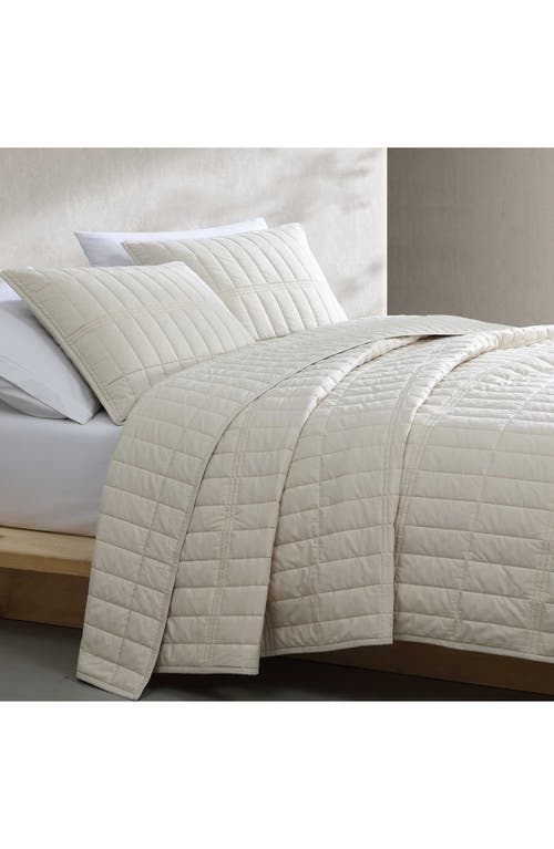 Calvin Klein Washed Percale Quilt & Shams Set In White