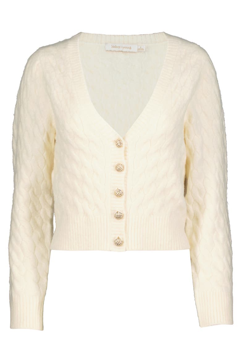 Mckenzie Cable Knit Sweater, Alternate, color, Ivory