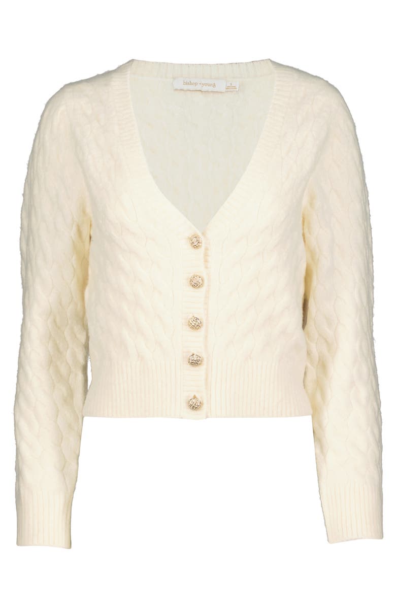 Bishop + Young Mckenzie Cable Knit Sweater, Alternate, color, Ivory