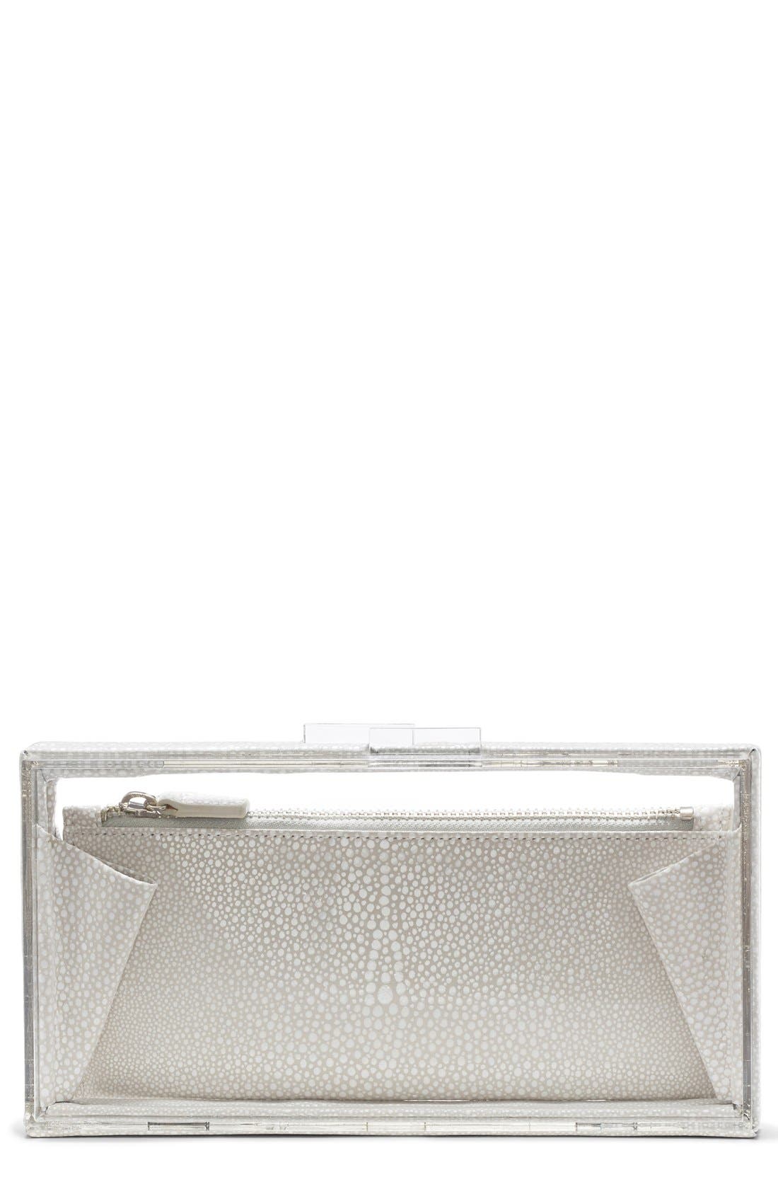'Kash' Clutch, Main, color, MOONSTRUCK