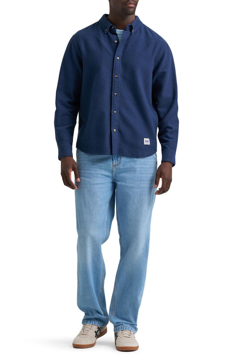 Workwear Long Sleeve Button Down Shirt, Alternate, color, INSIGNIA BLUE