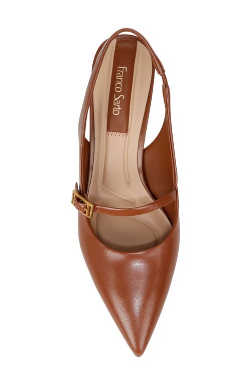 Franco Sarto Khloe Slingback Pointed Toe Pump In Brown