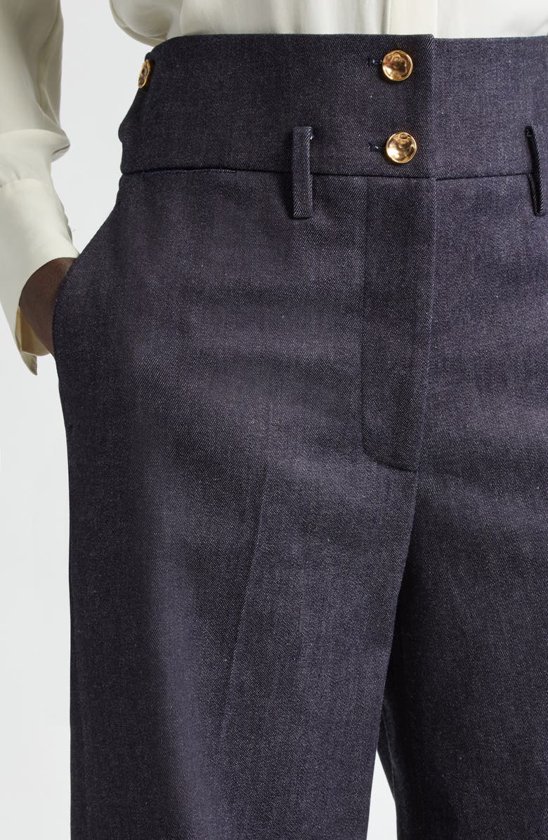 Altuzarra Rudy Wide Leg Stretch Wool Pants, Alternate, color, Berry Blue