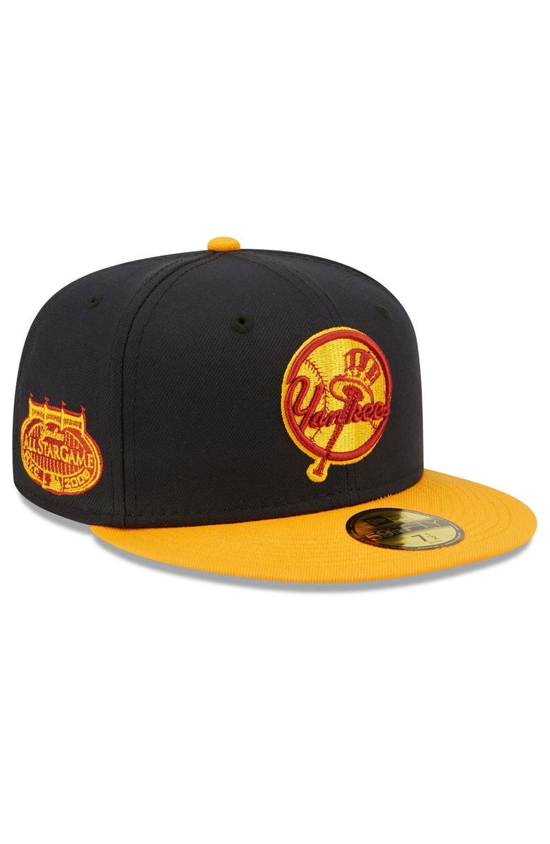 New Era Men's New Era Navy/Gold New York Yankees Primary Logo 59FIFTY Fitted Hat, Main, color, 