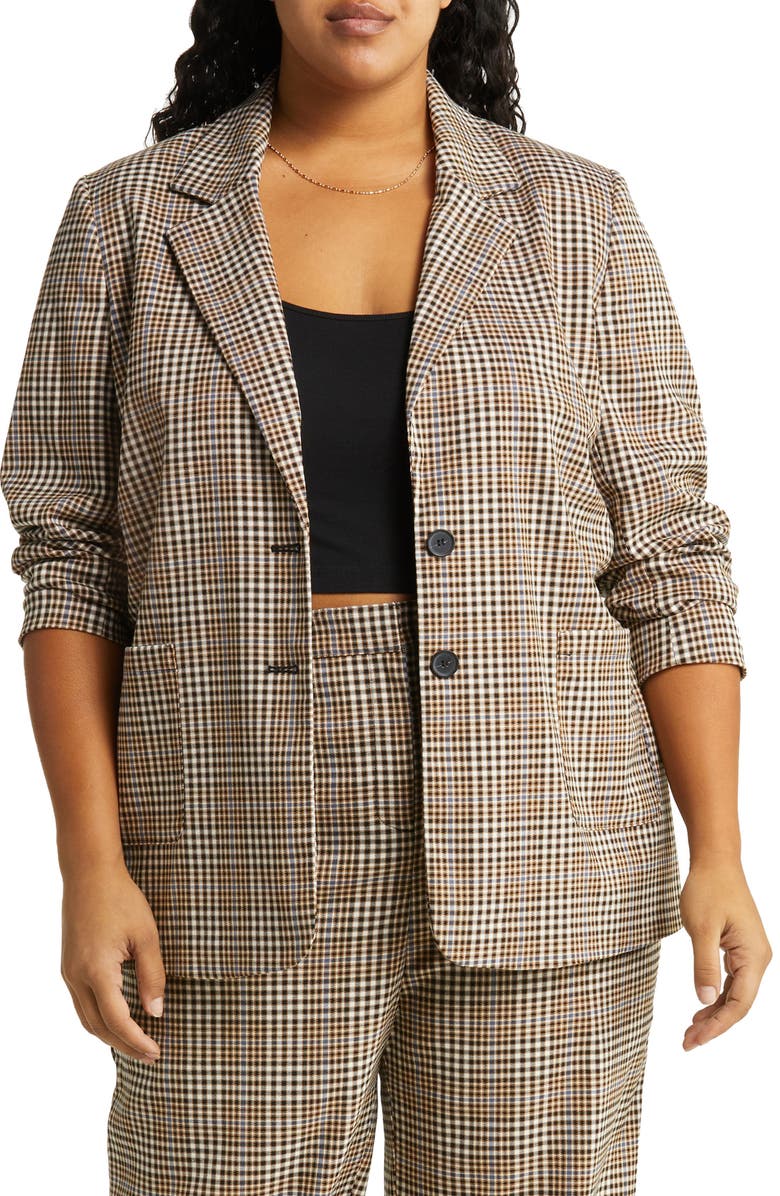 Treasure & Bond Plaid Blazer, Main, color, 