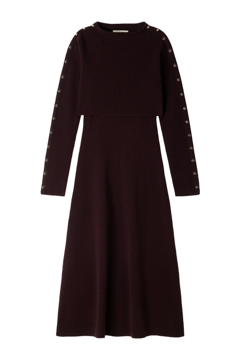 2-in-1 knit maxi dress, Alternate, color, Bordeaux