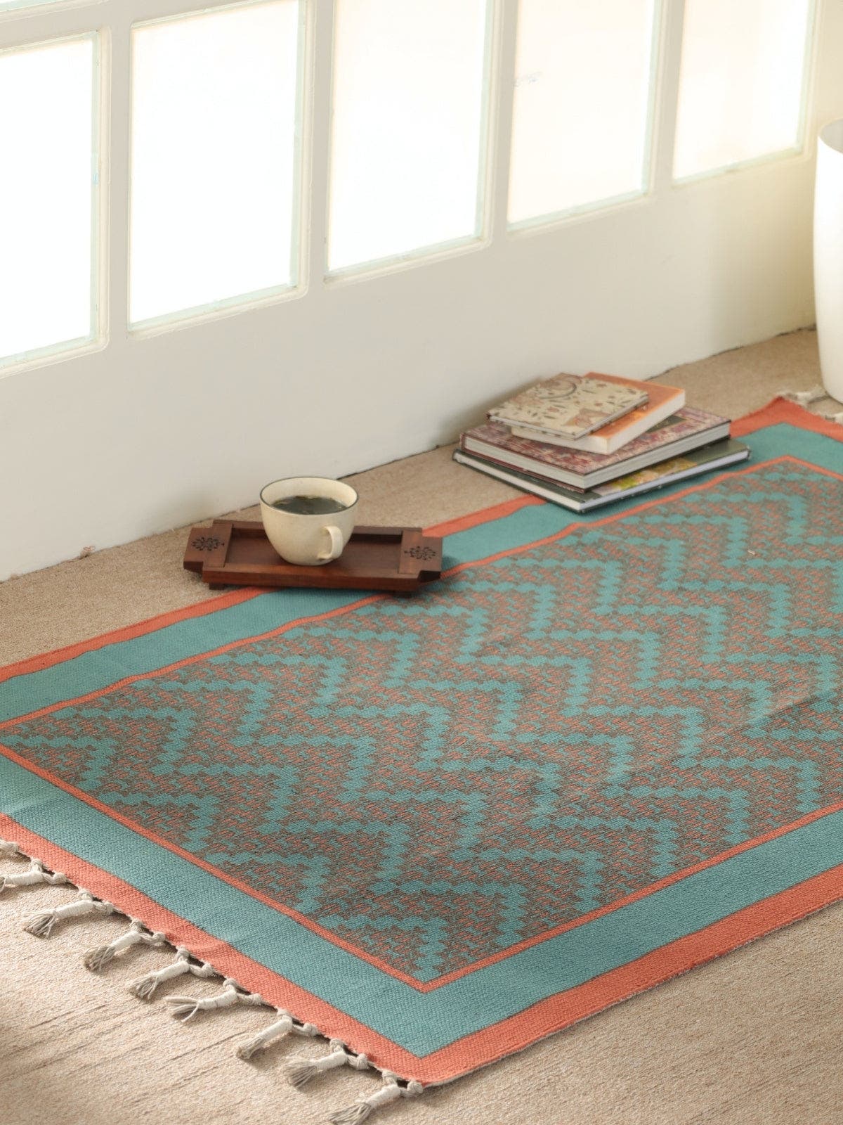 selected Teal and Coral