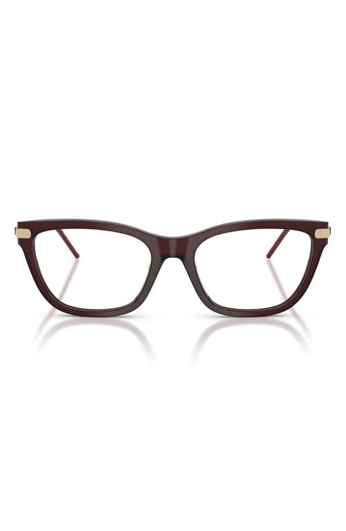 Emporio Armani 52mm Cat Eye Optical Glasses In Black