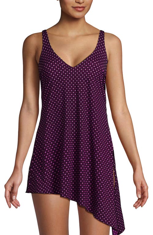 LANDS' END LANDS' END SLENDER SUIT FAUXKINI ONE PIECE SWIMSUIT 