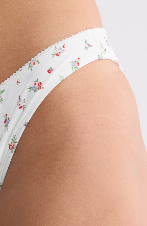 Pacsun Darcy High Leg Scoop Bikini Bottoms In White