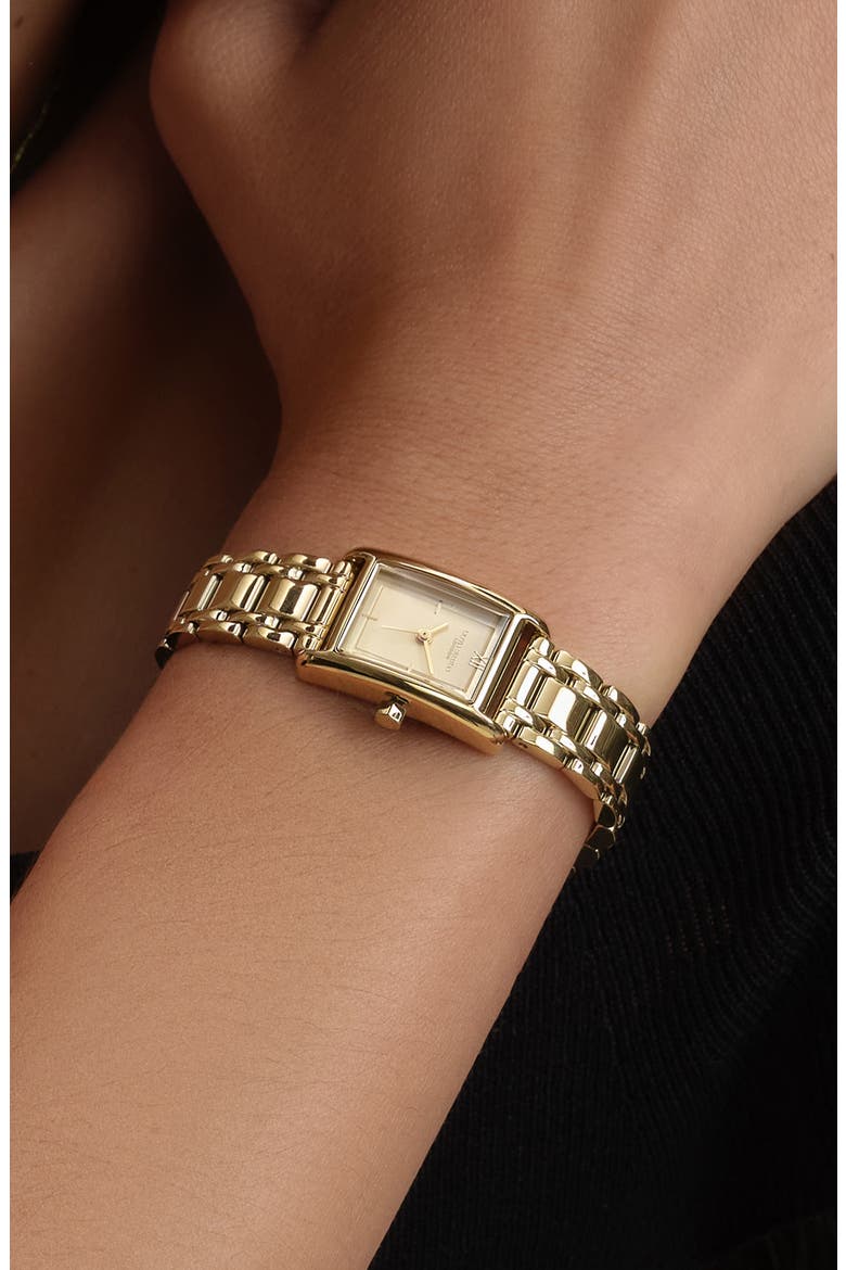 Mini Grove Rectangular Bracelet Watch, 16mm, Alternate, color, GOLD