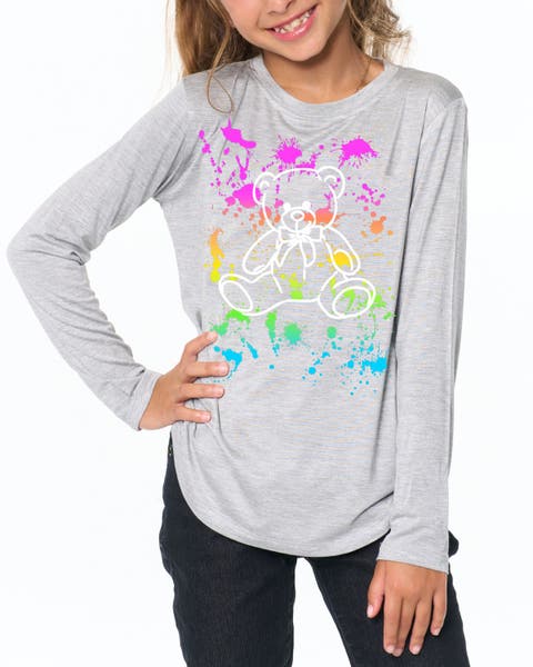 Tunic top with Teddy Bear screen - Little Kid