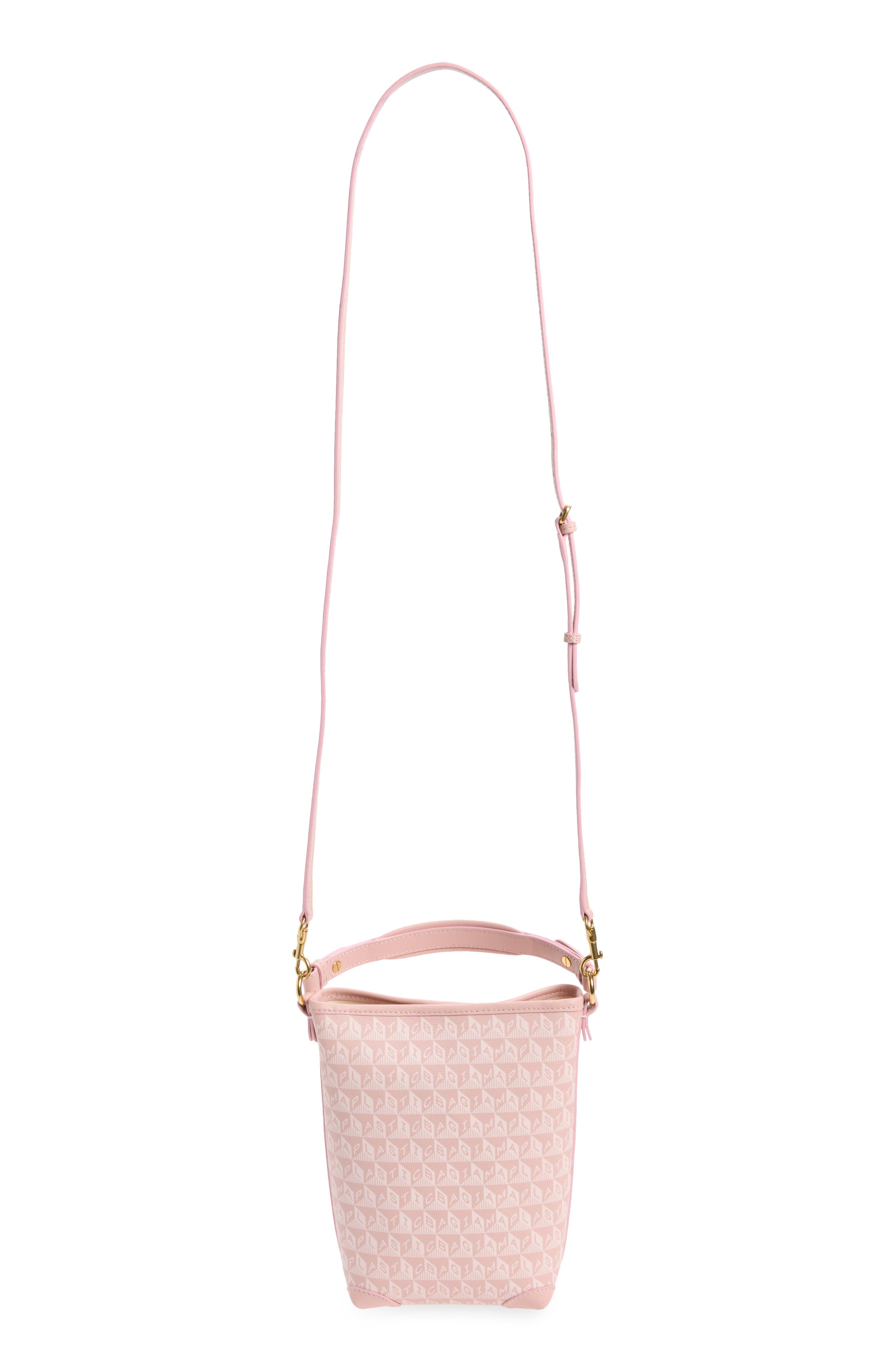 Mini I Am a Plastic Bag Bucket, Alternate, color, SHELL PINK