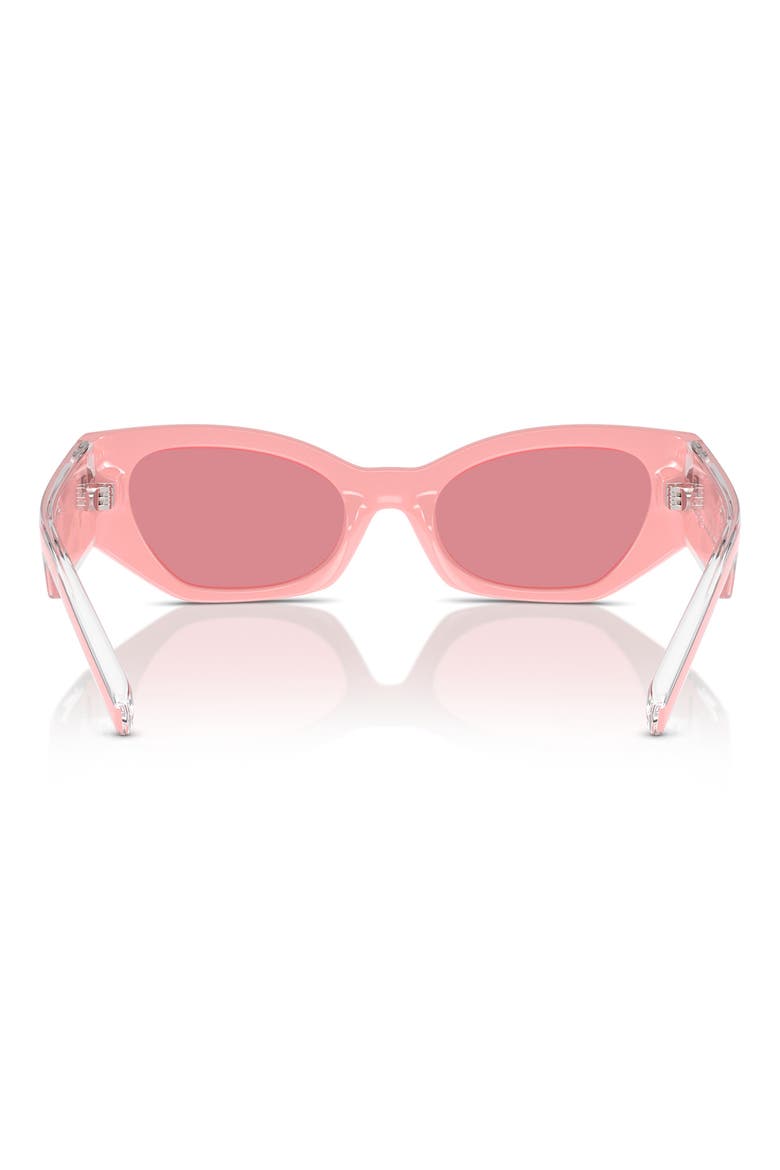 Kids' 48mm Small Cat Eye Sunglasses, Alternate, color, PINK / PINK MIRROR WHITE