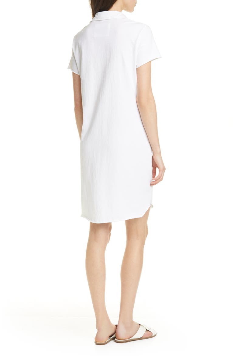 Short Sleeve Polo Dress, Alternate, color, WHITE