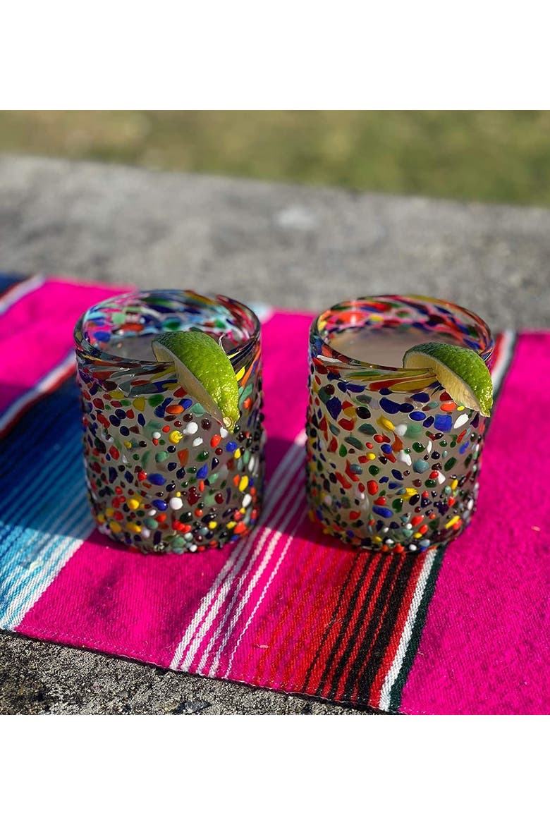 Confetti Rock Tumbler Glasses - Set of 6, Alternate, color, Confetti