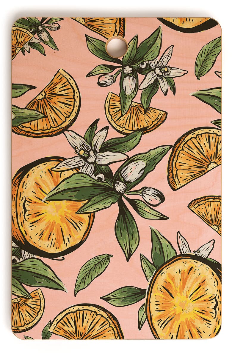 Deny Designs 83 Oranges Lemon Crush Cutting Board, Main, color, Multi