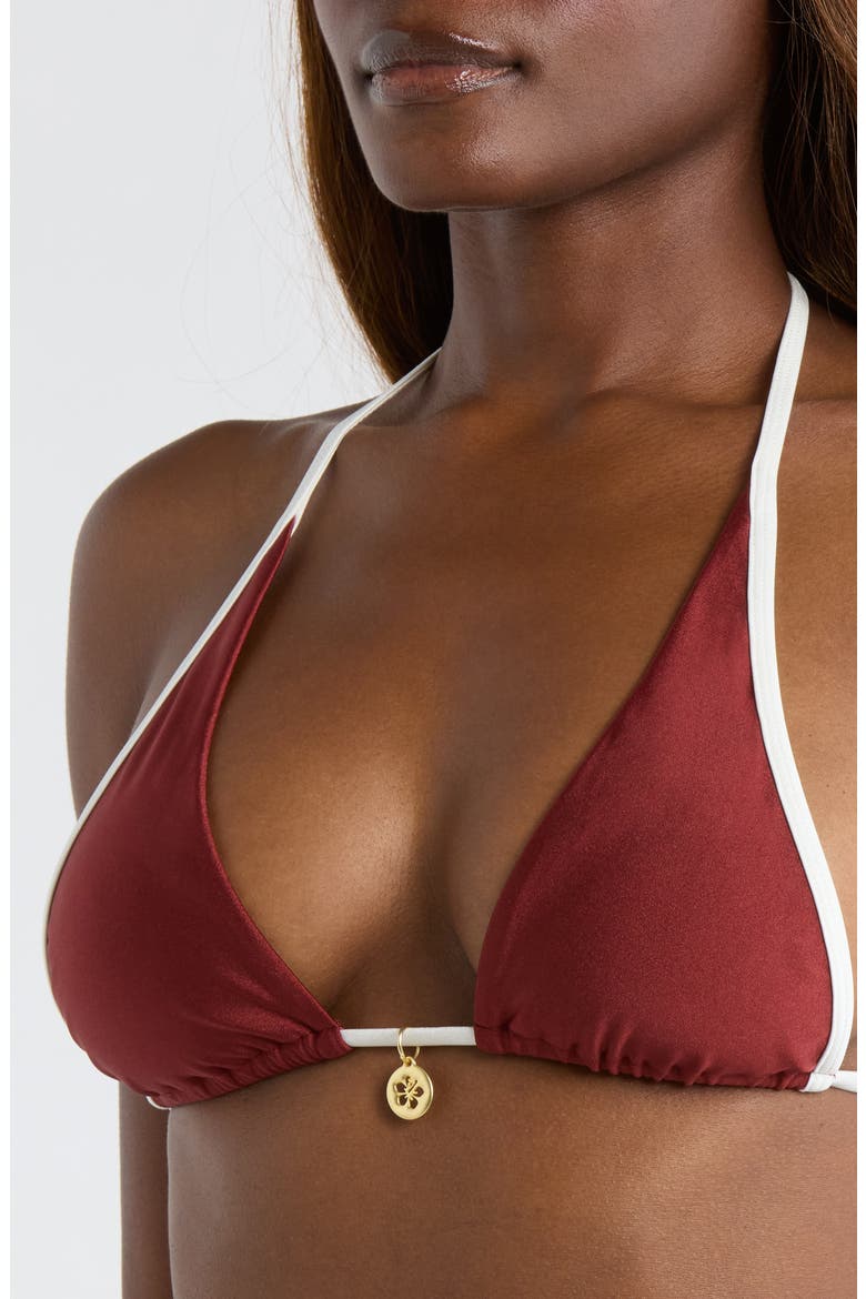 Halter Bikini Top, Alternate, color, CINNAMON SUGAR