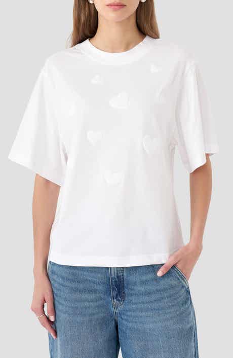 RM Rebecca Minkoff Embossed Heart T-Shirt