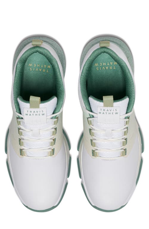 Travismathew The Ringer 2.0 Golf Sneaker In White/green