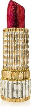 JUDITH LEIBER COUTURE Lipstick Seductress Crystal Bag