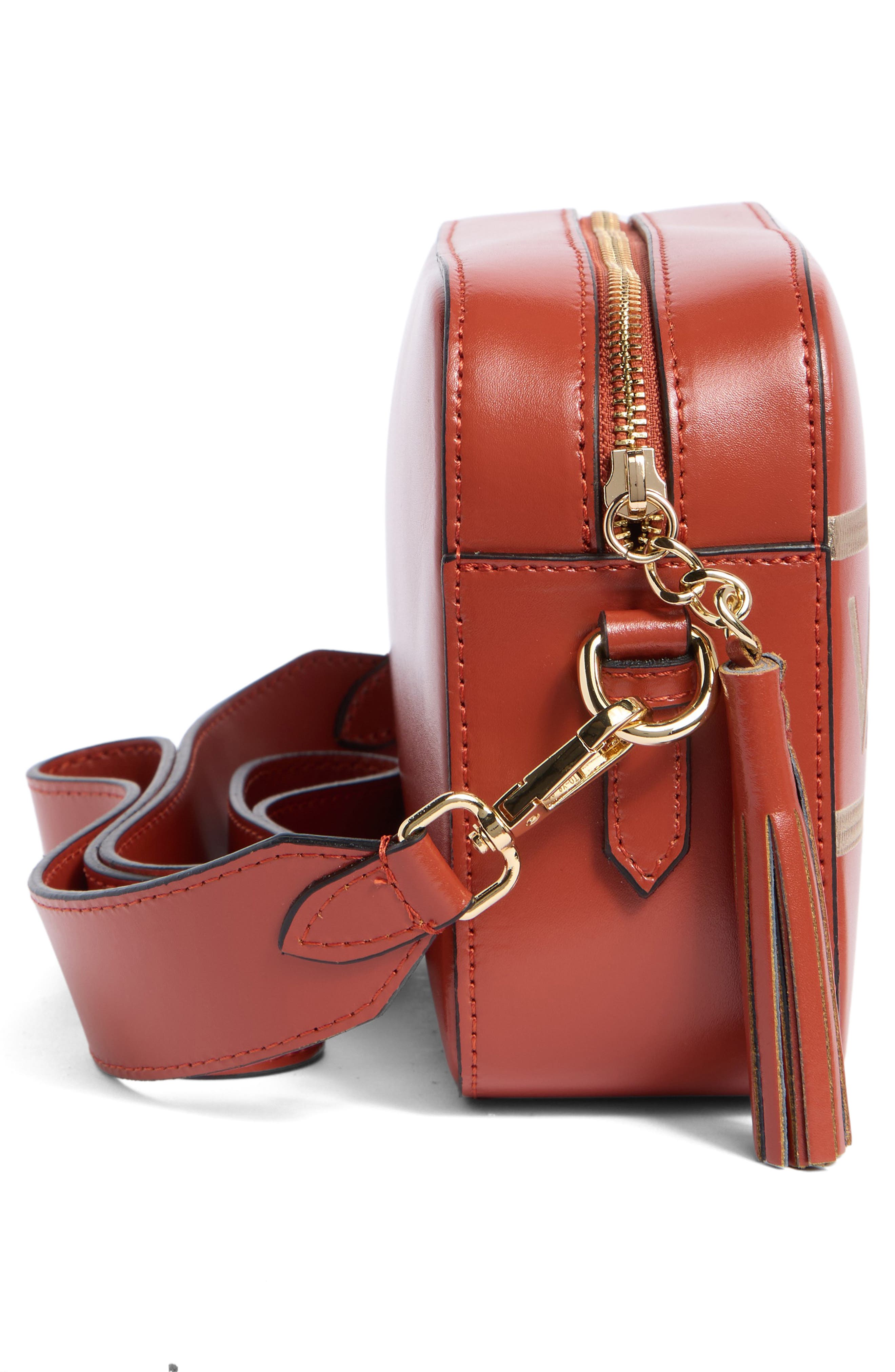 VALENTINO BY MARIO VALENTINO Babette Lavoro Camera Crossbody Bag, Alternate, color, Rust