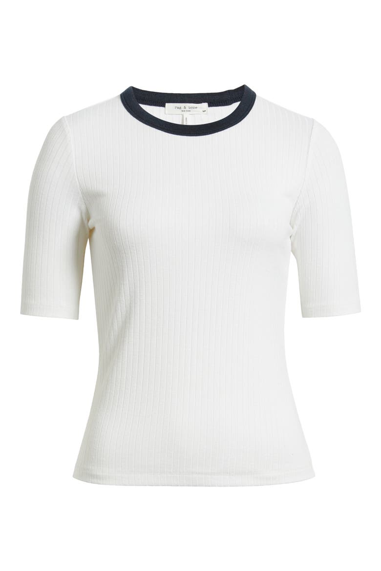 Slim Fit Ringer T-shirt, Alternate, color, WHITE
