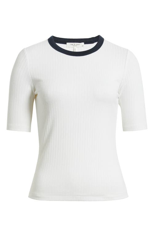 Rag & Bone Slim Fit Ringer T-shirt In White