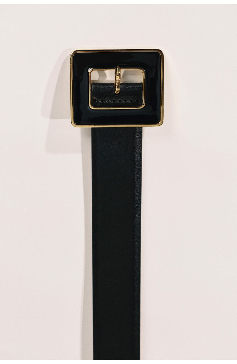 Déhanche Clio Leather Belt, Alternate, color, Black/ Gold