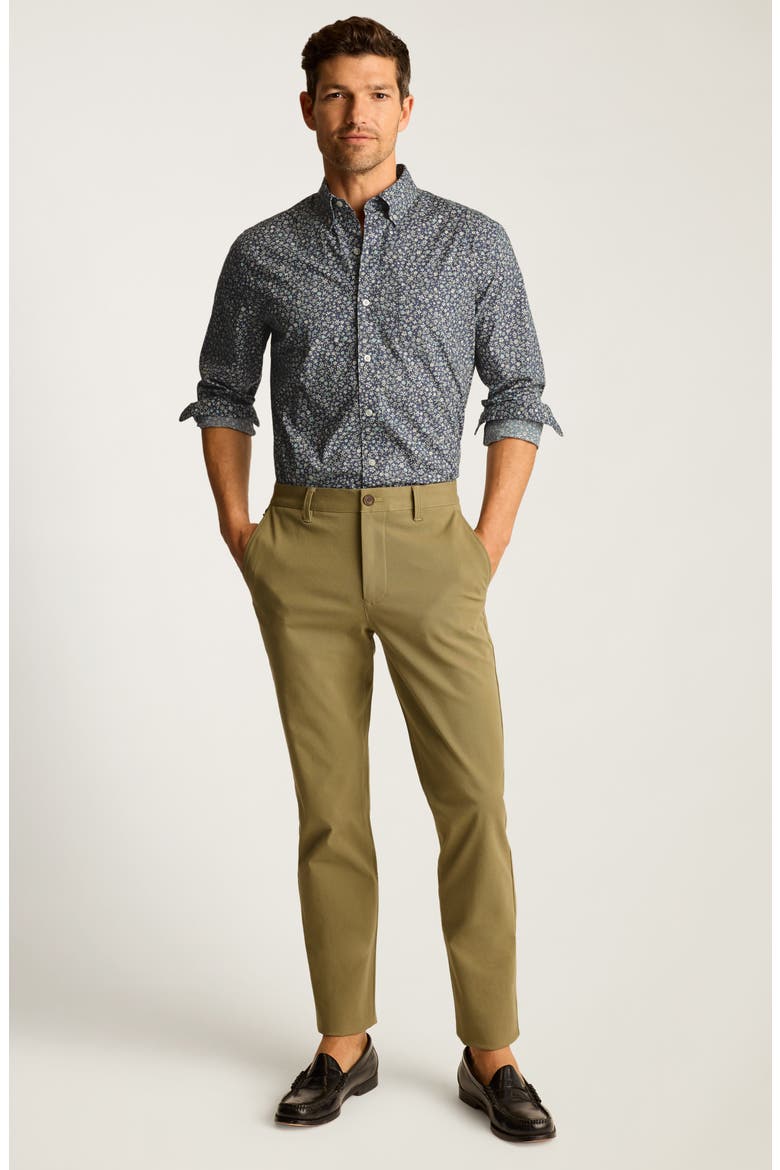 Everyday Slim Fit Microcheck Stretch Cotton Button-Down Shirt, Alternate, color, PRESCOTT FLORAL