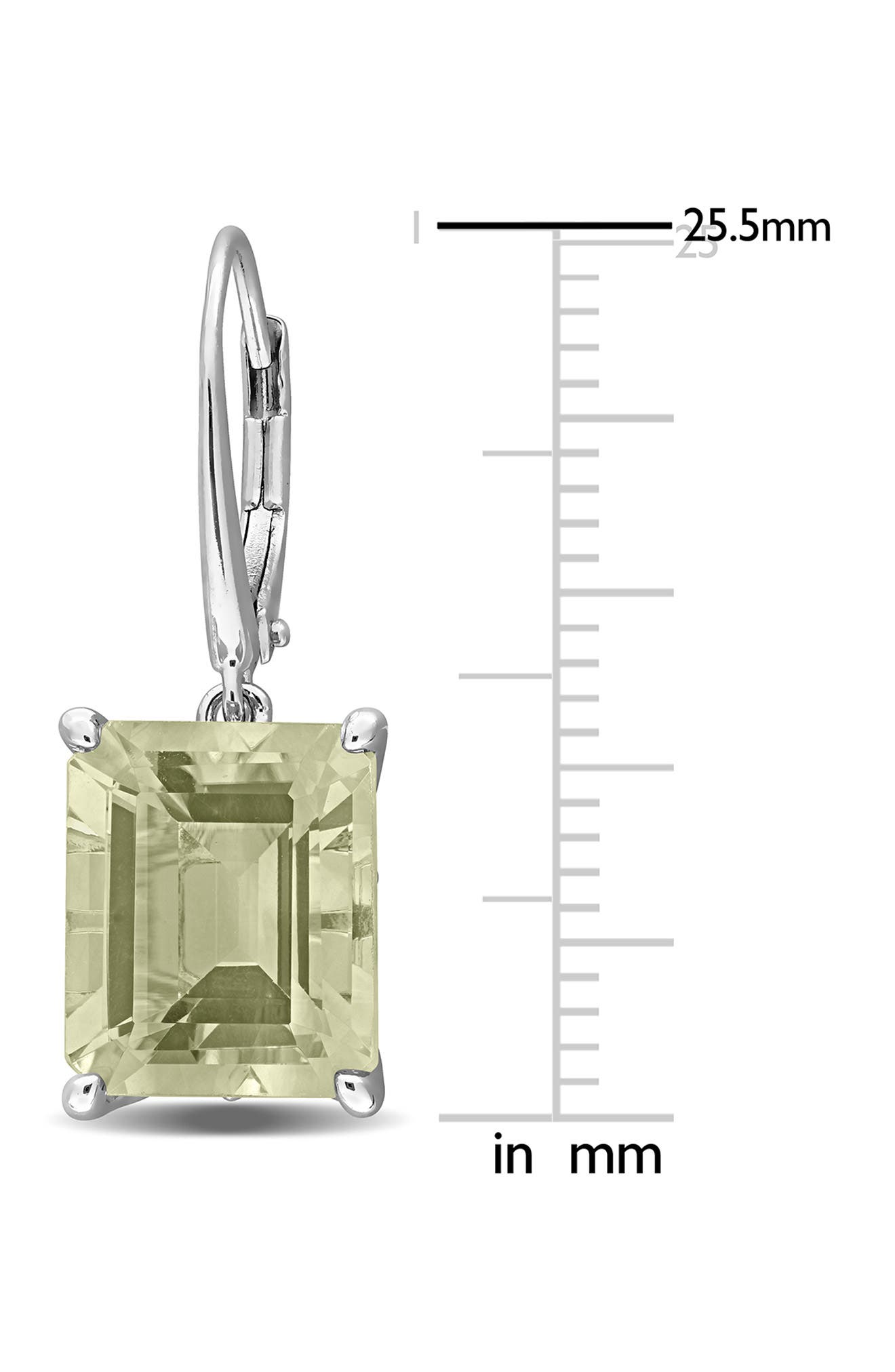 DELMAR Octagon Cut Green Quartz Drop Earrings (Women) | Nordstromrack