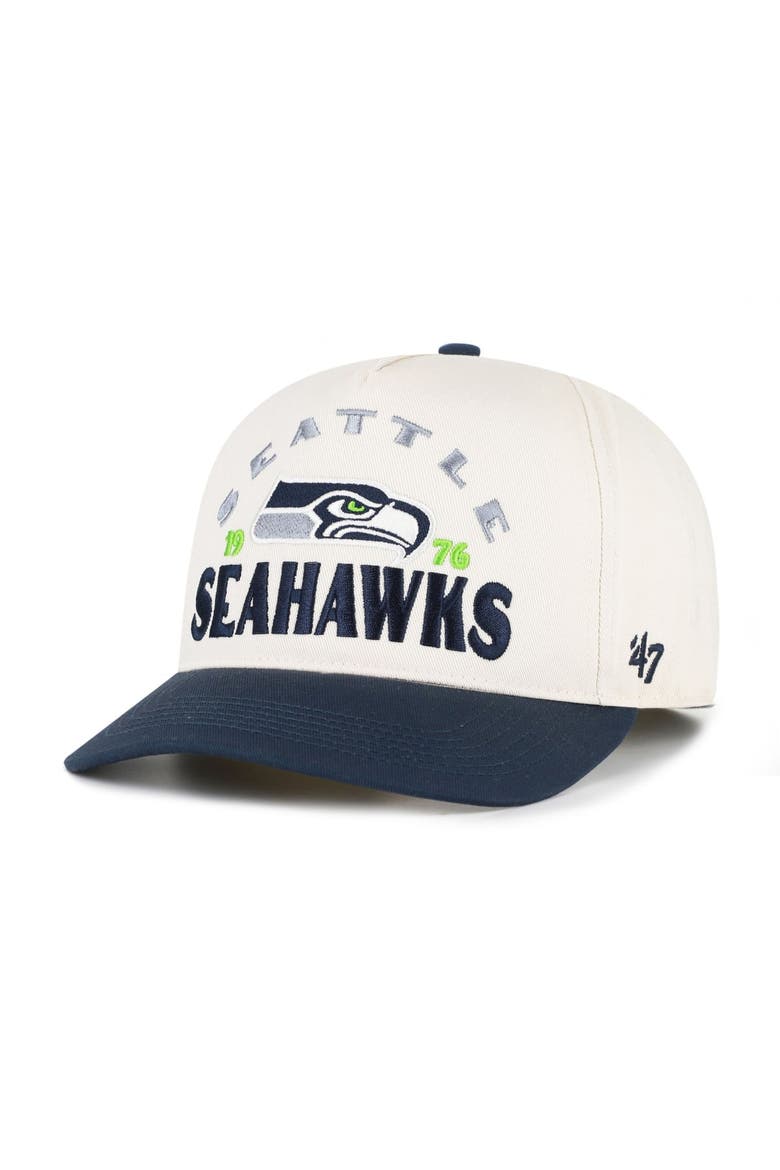Men's '47 Natural Seattle Seahawks  Arcitext Hitch Adjustable Hat, Main, color, Natural