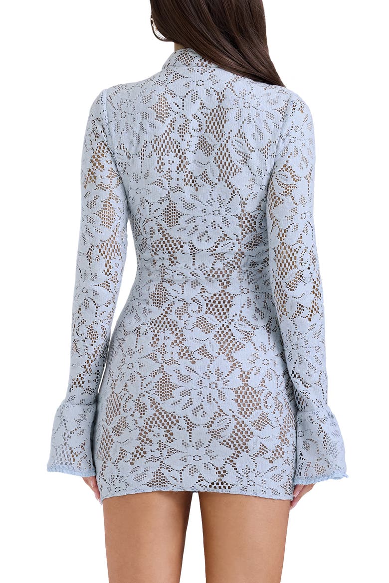 Brianna Long Sleeve Lace Body-Con Minidress, Alternate, color, SKYRIDE