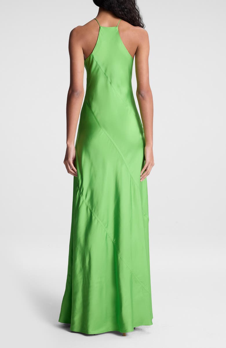 A.L.C. Sybil Bias Cut Satin Maxi Dress, Alternate, color, Lily Green