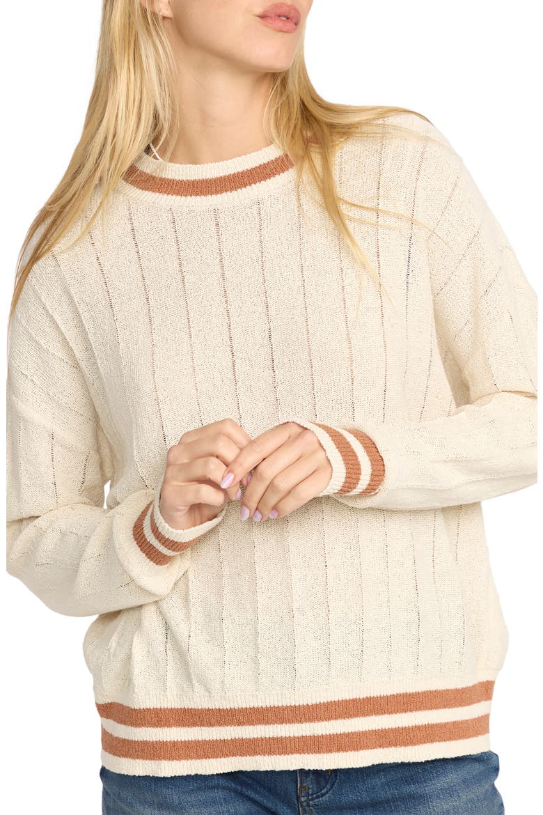 Classic Days Oversize Cotton Blend Sweater, Alternate, color, WHITECAP