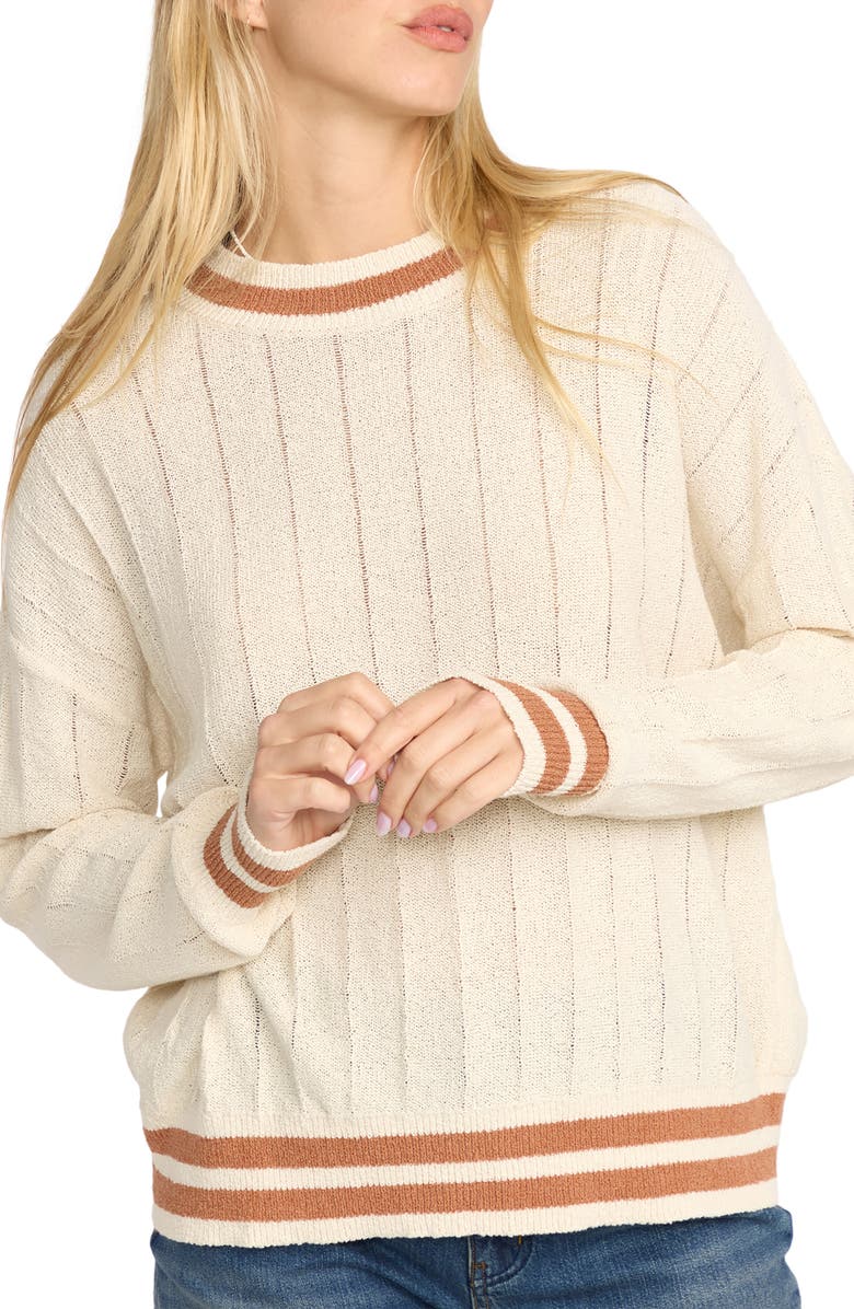 Billabong Classic Days Oversize Cotton Blend Sweater, Alternate, color, Whitecap