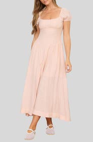 Blu Pepper Drop Waist Seam Midi Dress