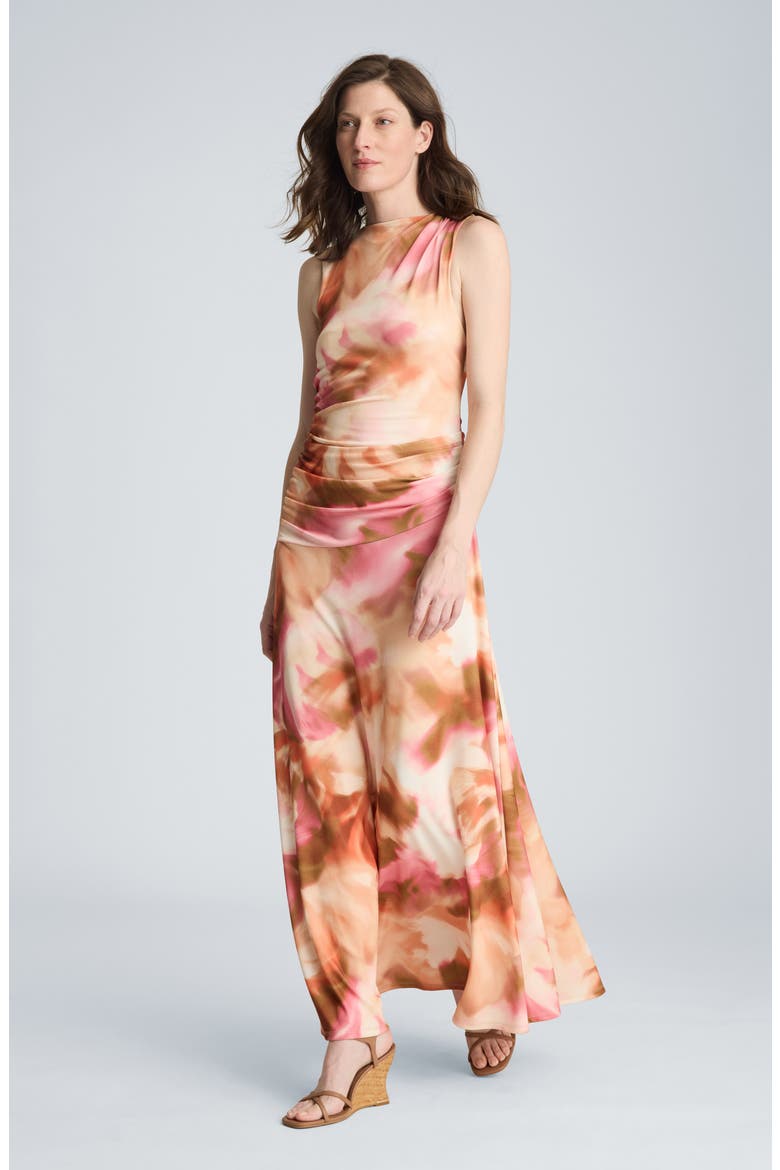 Asymmetrical Maxi Dress, Alternate, color, TANGO MULTI