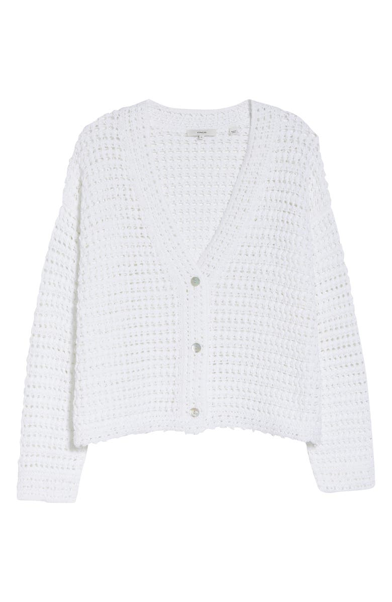 Vince Crochet Cotton Cardigan, Alternate, color, 