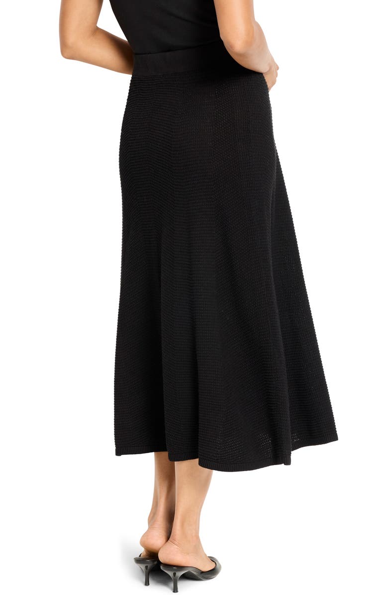 NIC+ZOE Pixel Knit Midi Skirt, Alternate, color, Black Onyx