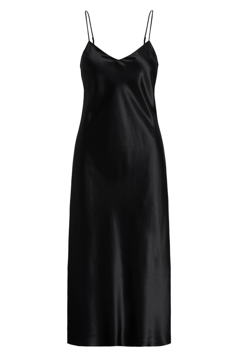 Silk Charmeuse Slipdress, Alternate, color, POLO BLACK