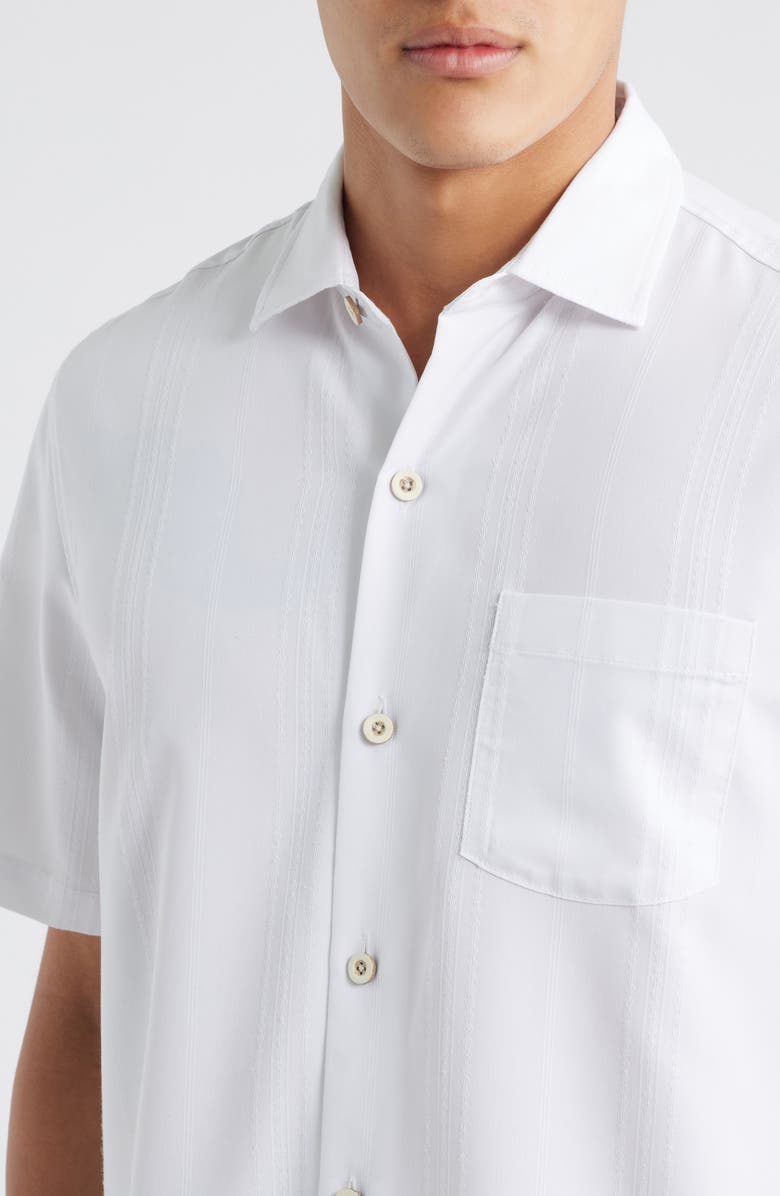 Tommy Bahama Coastal Cool Corso Vines Camp Shirt, Alternate, color, White