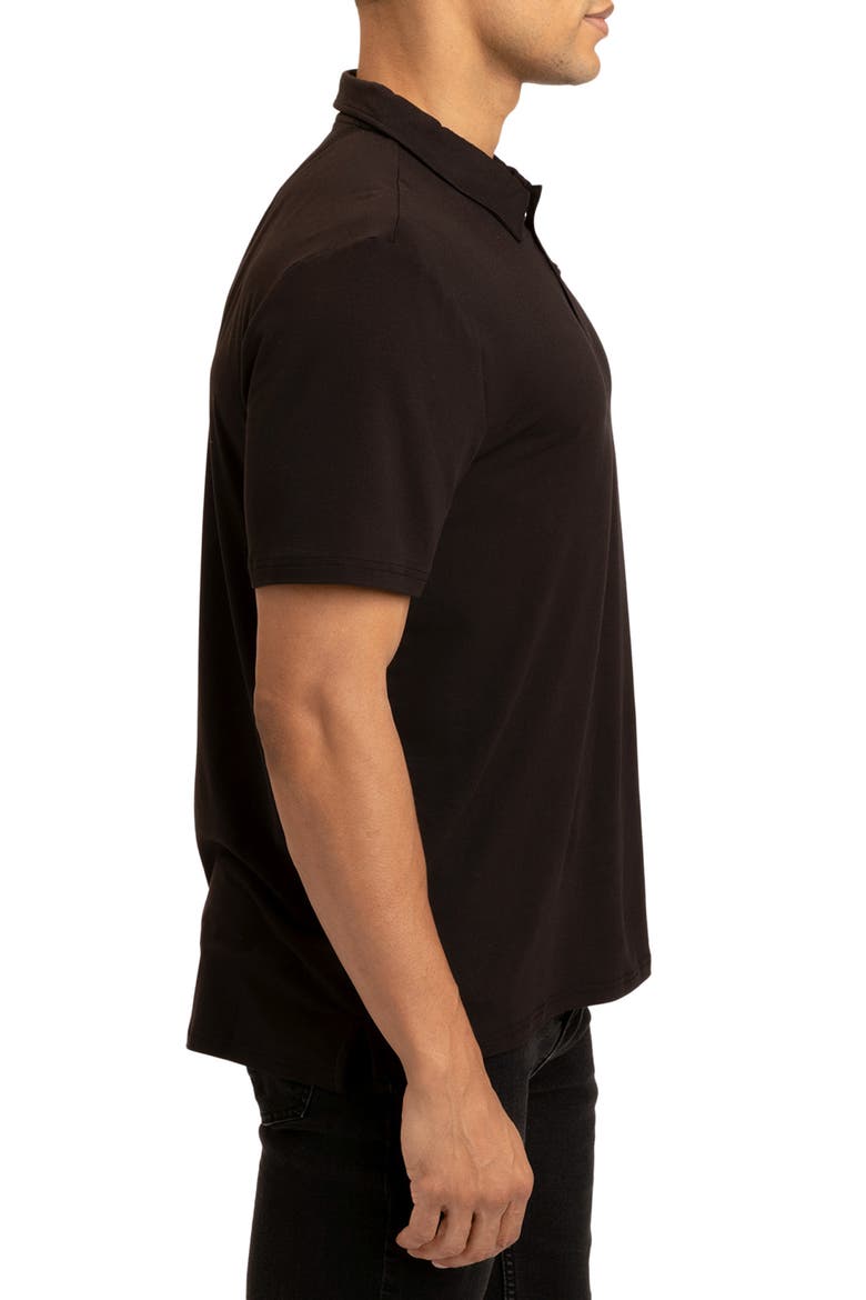 Henrique Luxe Jersey Polo, Alternate, color, BLACK