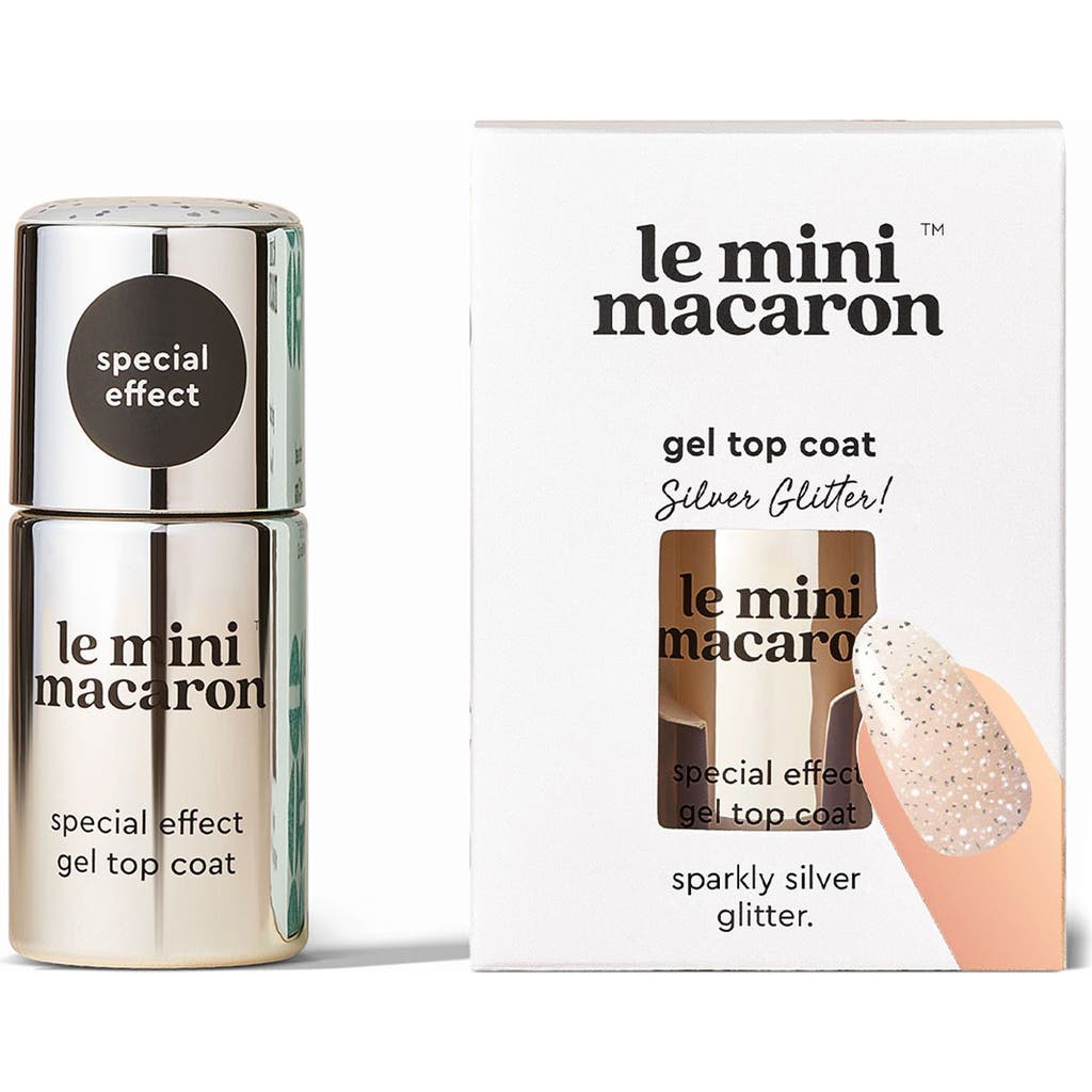 Le Mini Macaron Silver Glitter Special Effect Gel Top Coat