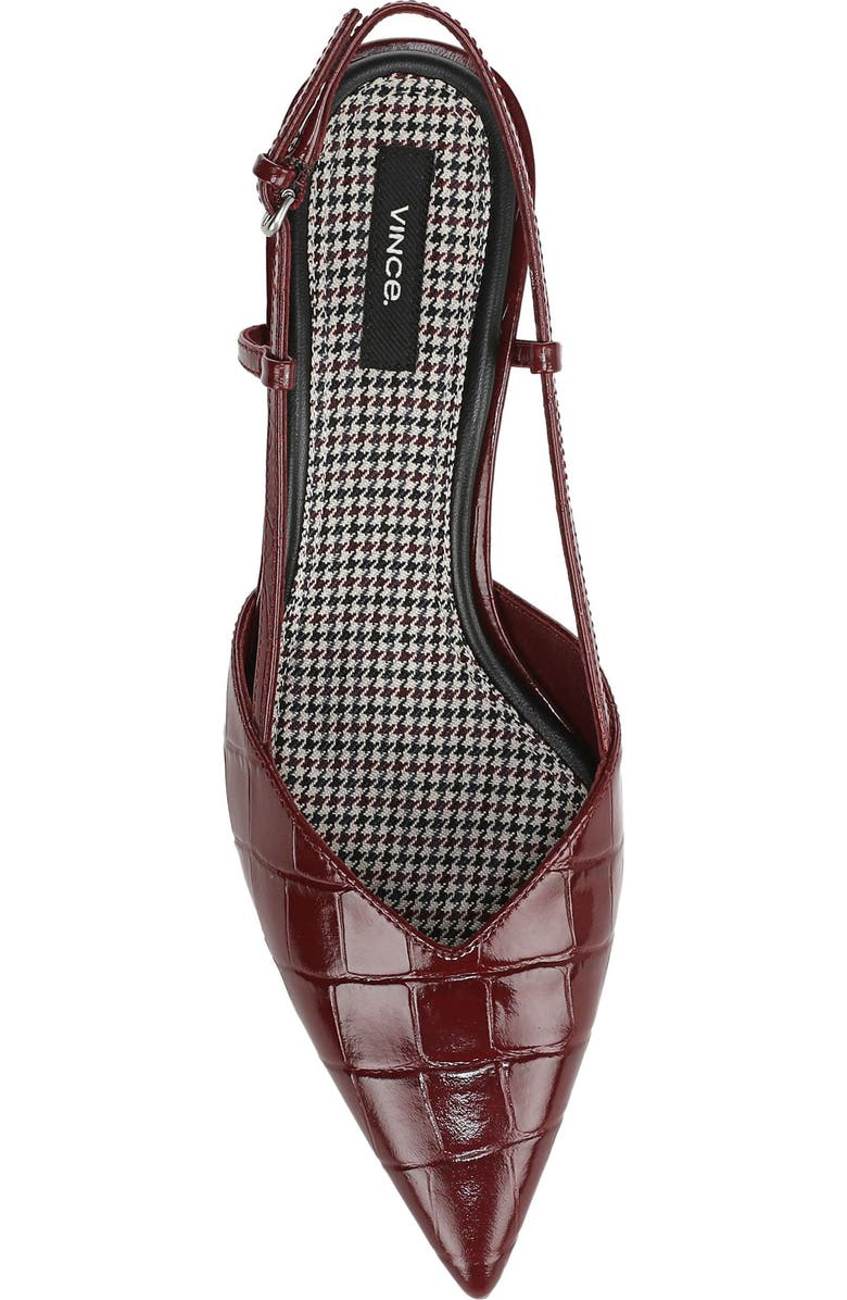 Vince Levvy Slingback Pointed Toe Kitten Heel Pump, Alternate, color, Bloodstone