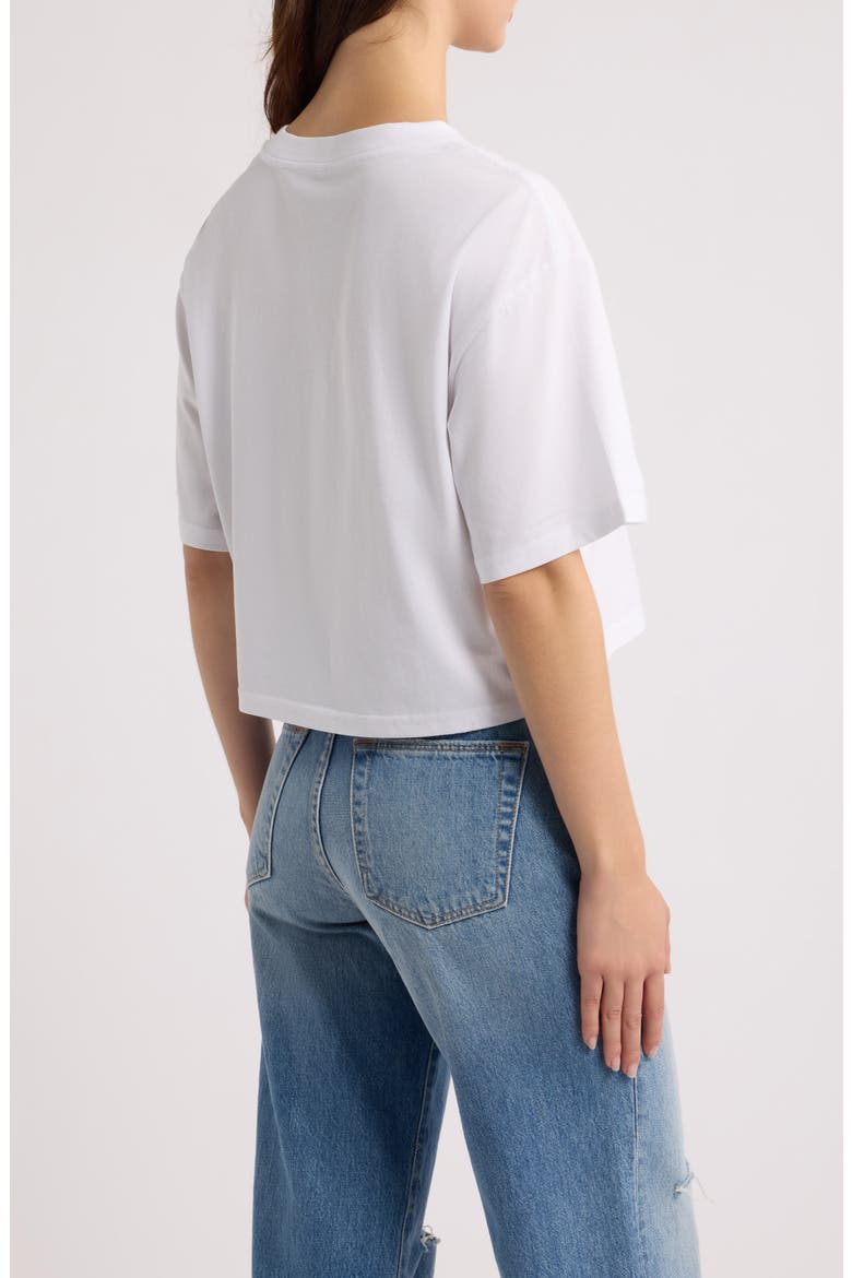 Martina Graphic Cropped T-Shirt, Alternate, color, BUTTER